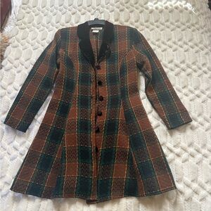 Marni West Long Plaid Coat